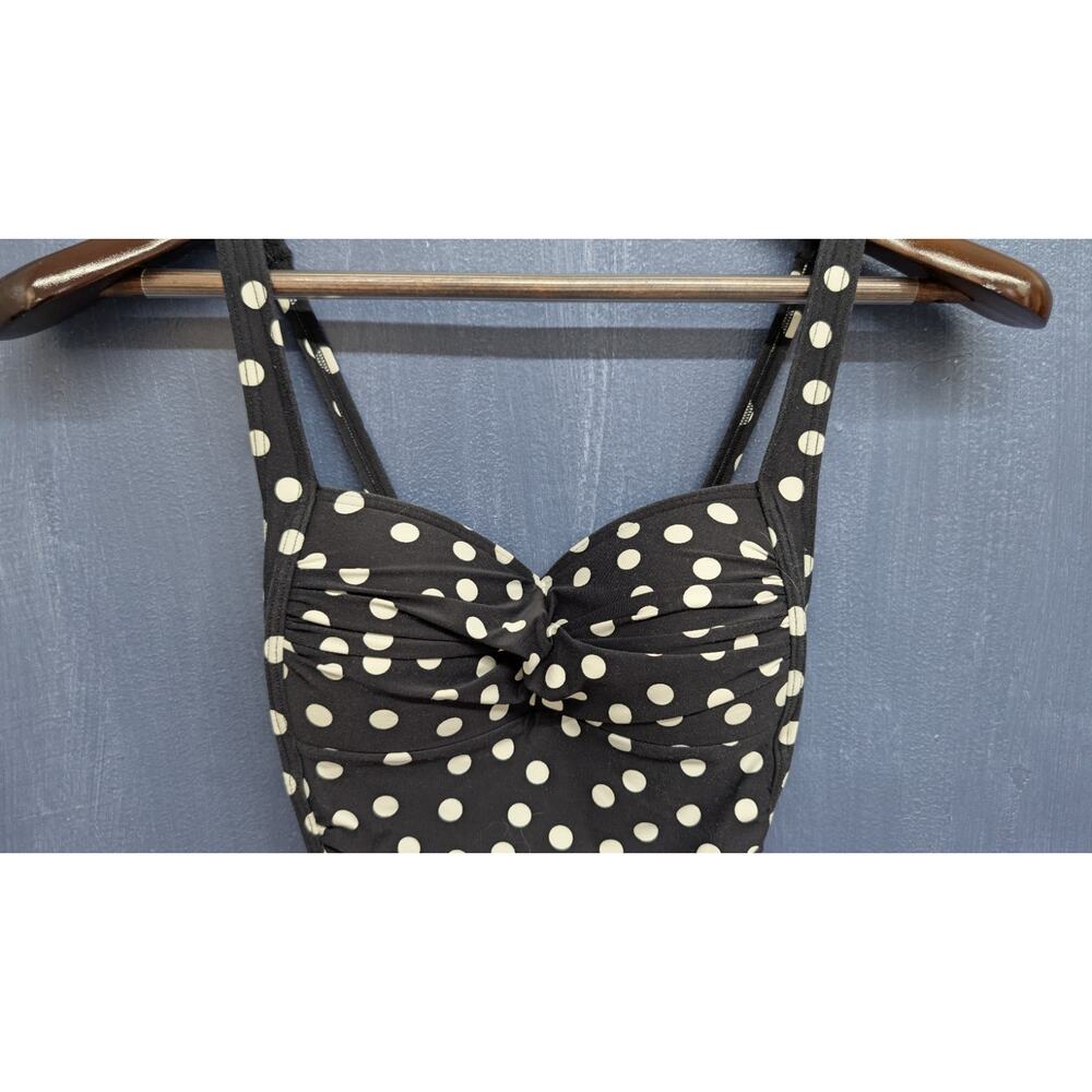 Nip Tuck Swim Multi Fit Cup Polkadot Ruched One Piece Swimsuit Sz 4 - Picture 3 of 8